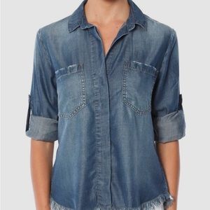 Anthropologie Indigo Button-Down Denim Shirt